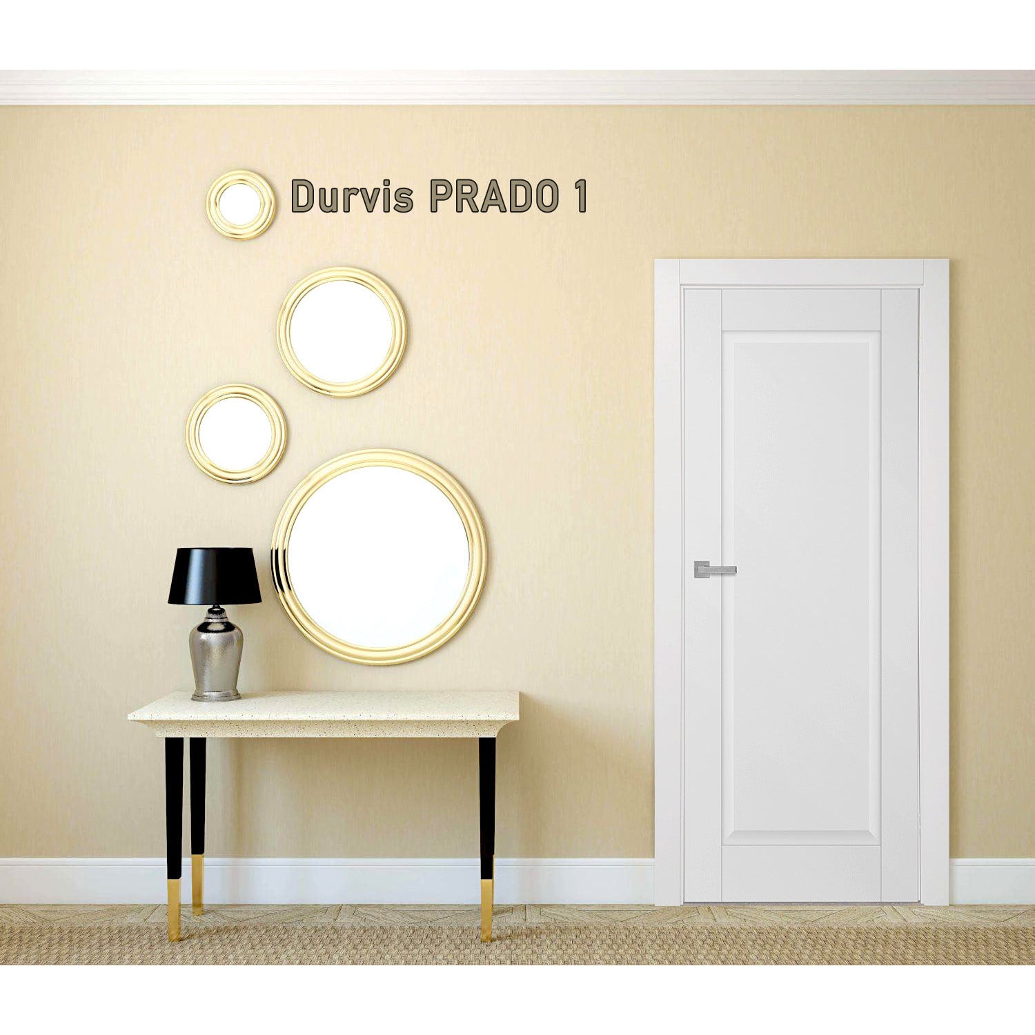 Iekšdurvis PRADO 1 Balts matēts CPL