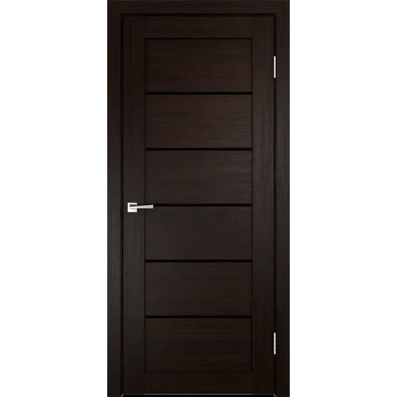 Iekšdurvis LINEA 1 Venge ar melnu stiklu