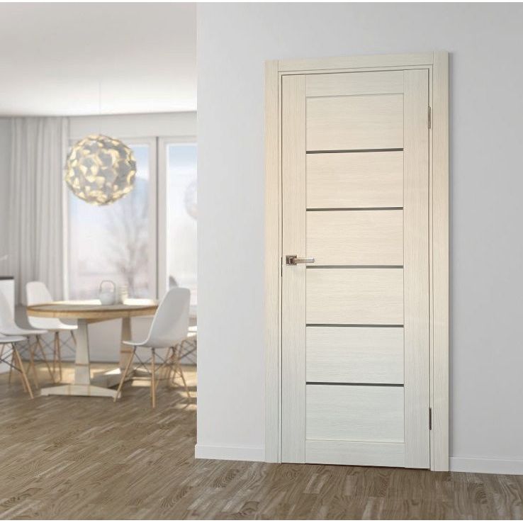 Iekšdurvis LINEA 1 balts ozols - durvis1.lv