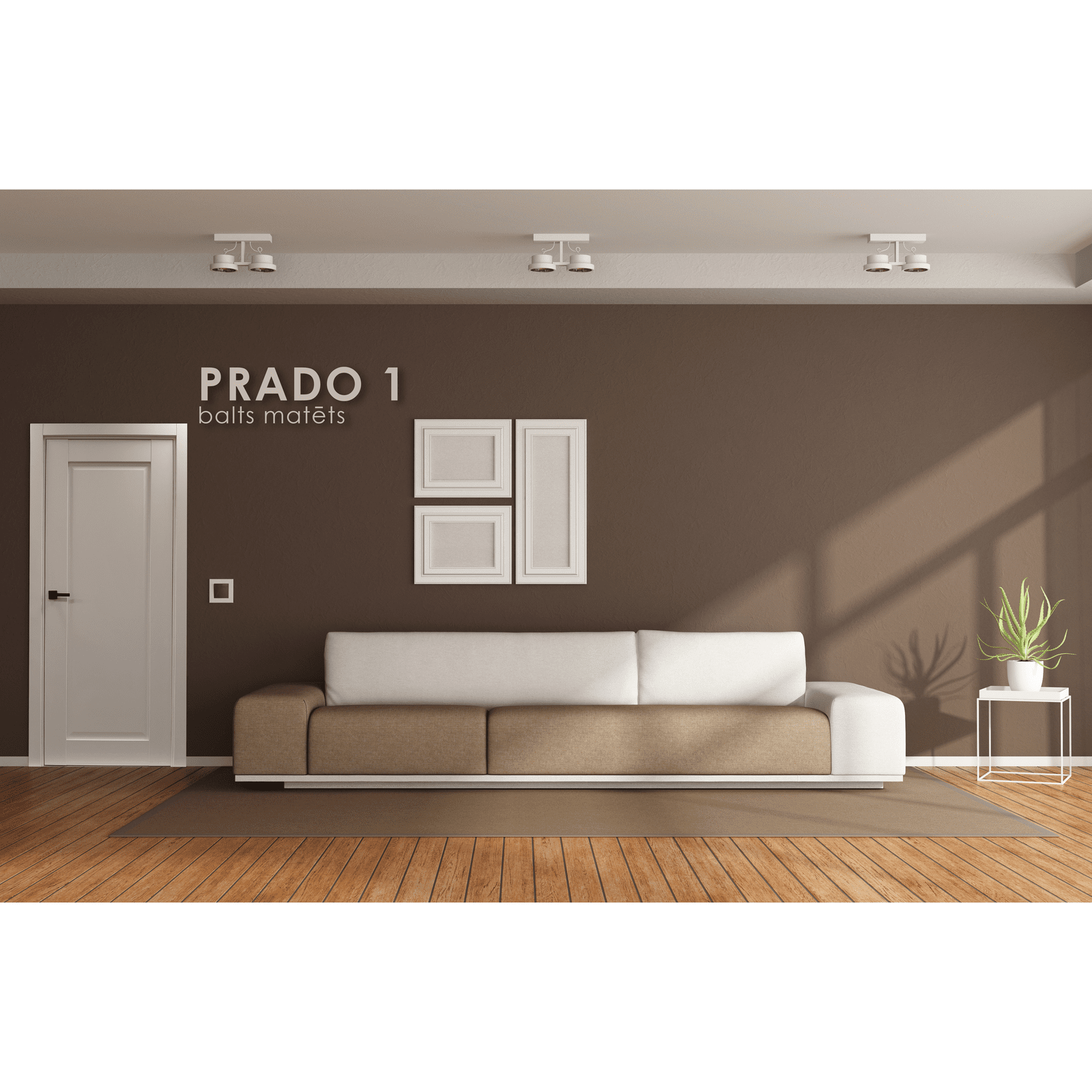 Iekšdurvis PRADO 1 Balts matēts CPL