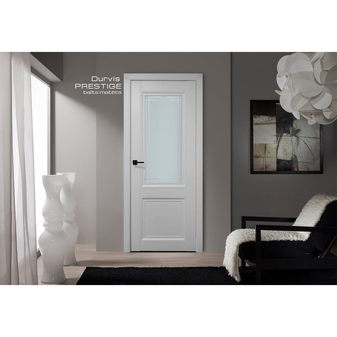 Iekšdurvis PRESTIGE GLASS 1 balts matēts