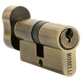 Durvju slēdzenes CILINDRS ar atslēgu un WC aizgriezni, BRONZA