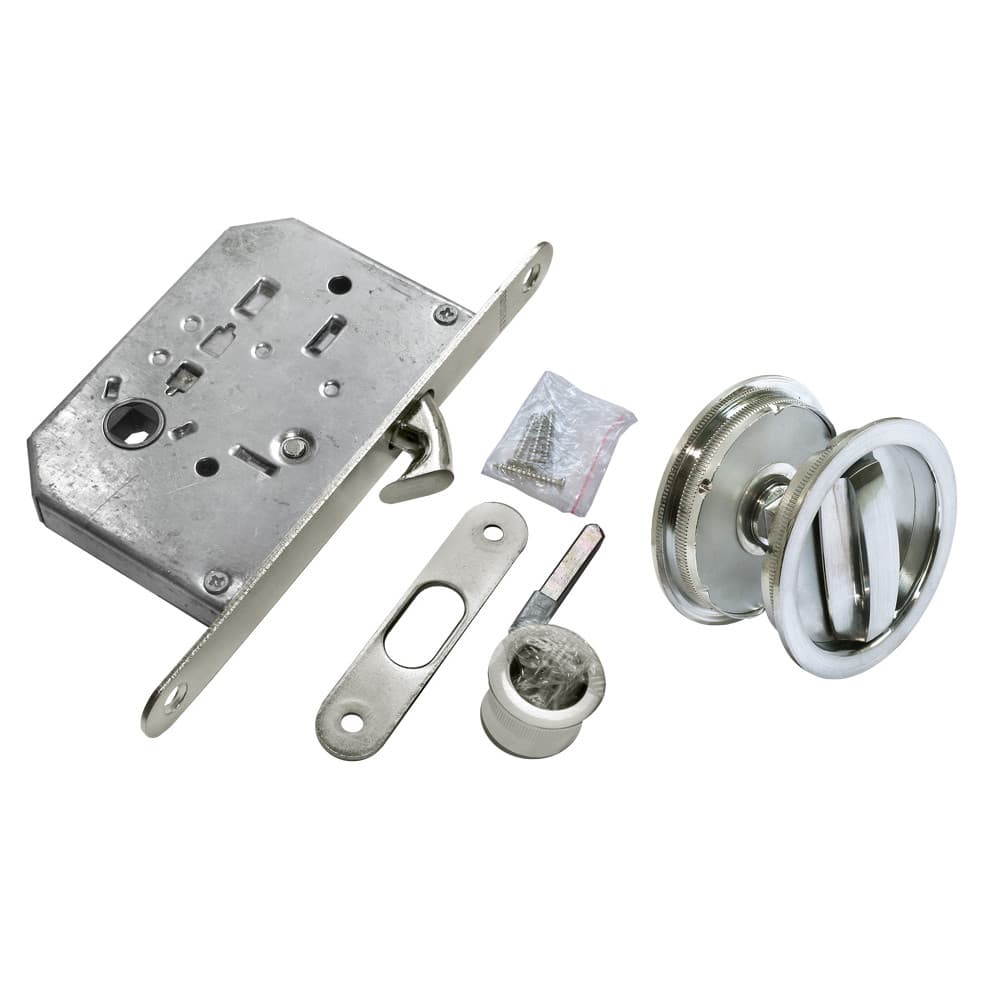 Komplekts bīdāmām durvīm ar apaļo rokturi