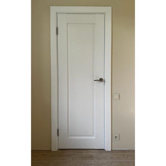 Durvis "PRADO 1" balts matēts, ar hromētu furnitūru