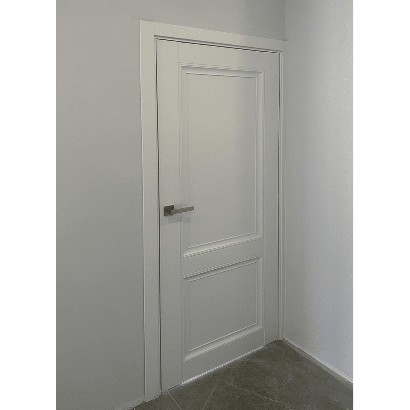 Durvis "PRESTIGE" balts matēts, ar zelta furnitūru